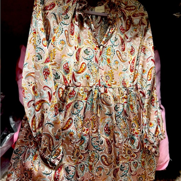 Melloday Tunic Paisley Print Top/Dress SZ M - Picture 1 of 8